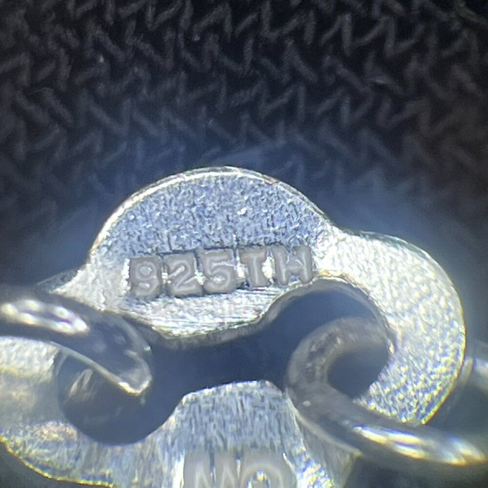 Sterling Silver & Diamond Heart Key Pendant Necklace – 18” Chain - Picture 9 of 10